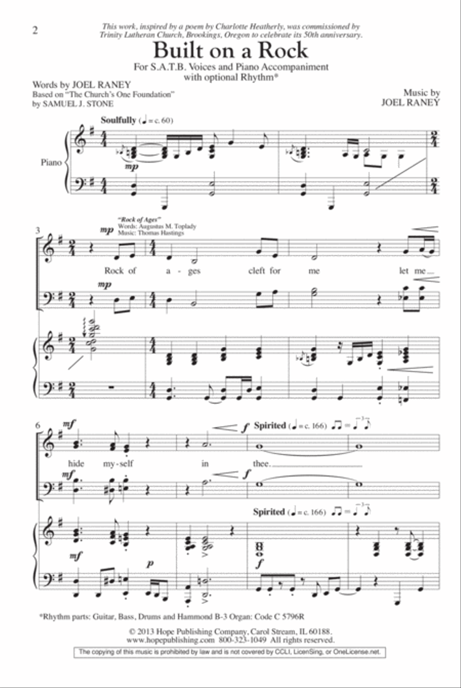 Built on a Rock 4-Part scores gallery preview page 3