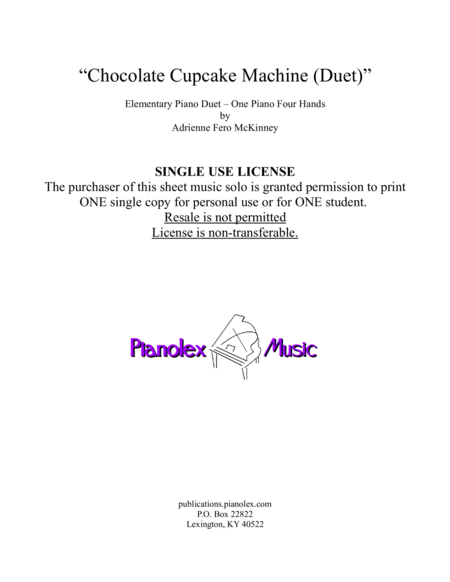 Chocolate Cupcake Machine - duet (with individual parts)