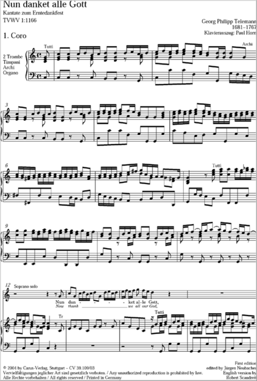 Now thank we all our God (Nun danket alle Gott) 4-Part scores gallery preview page 2