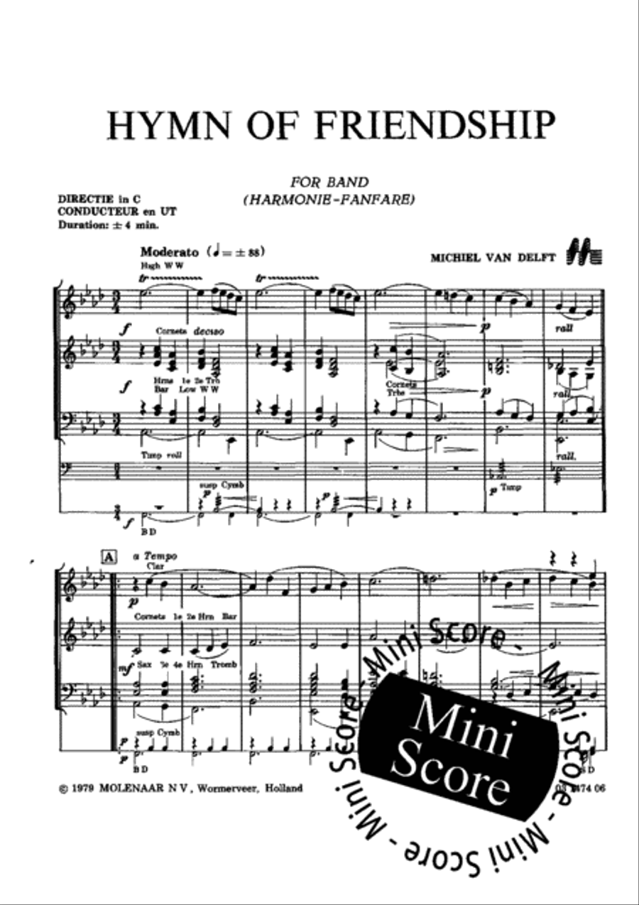 Hymn of Friendship Concert Band scores gallery preview page 5