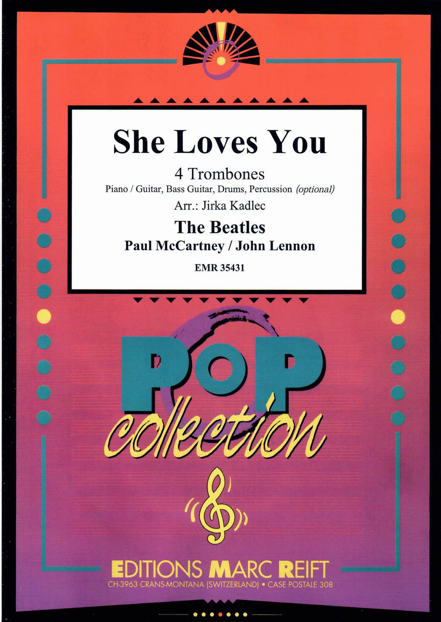 She Loves You Trombone Quartet scores gallery preview page 1
