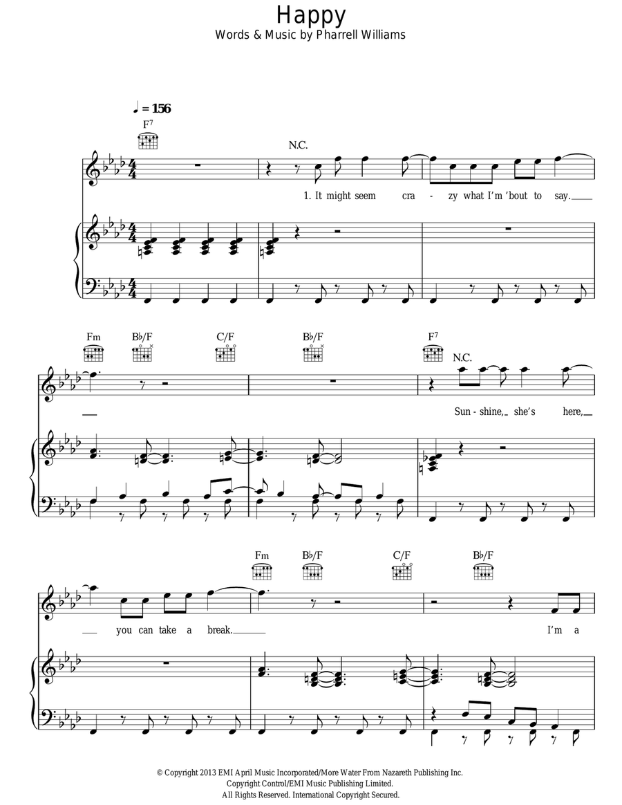 Happy Acoustic Guitar scores gallery preview page 1