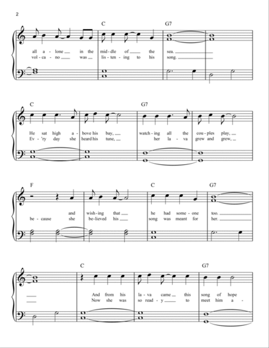 Lava (from Lava) Easy Piano scores gallery preview page 2