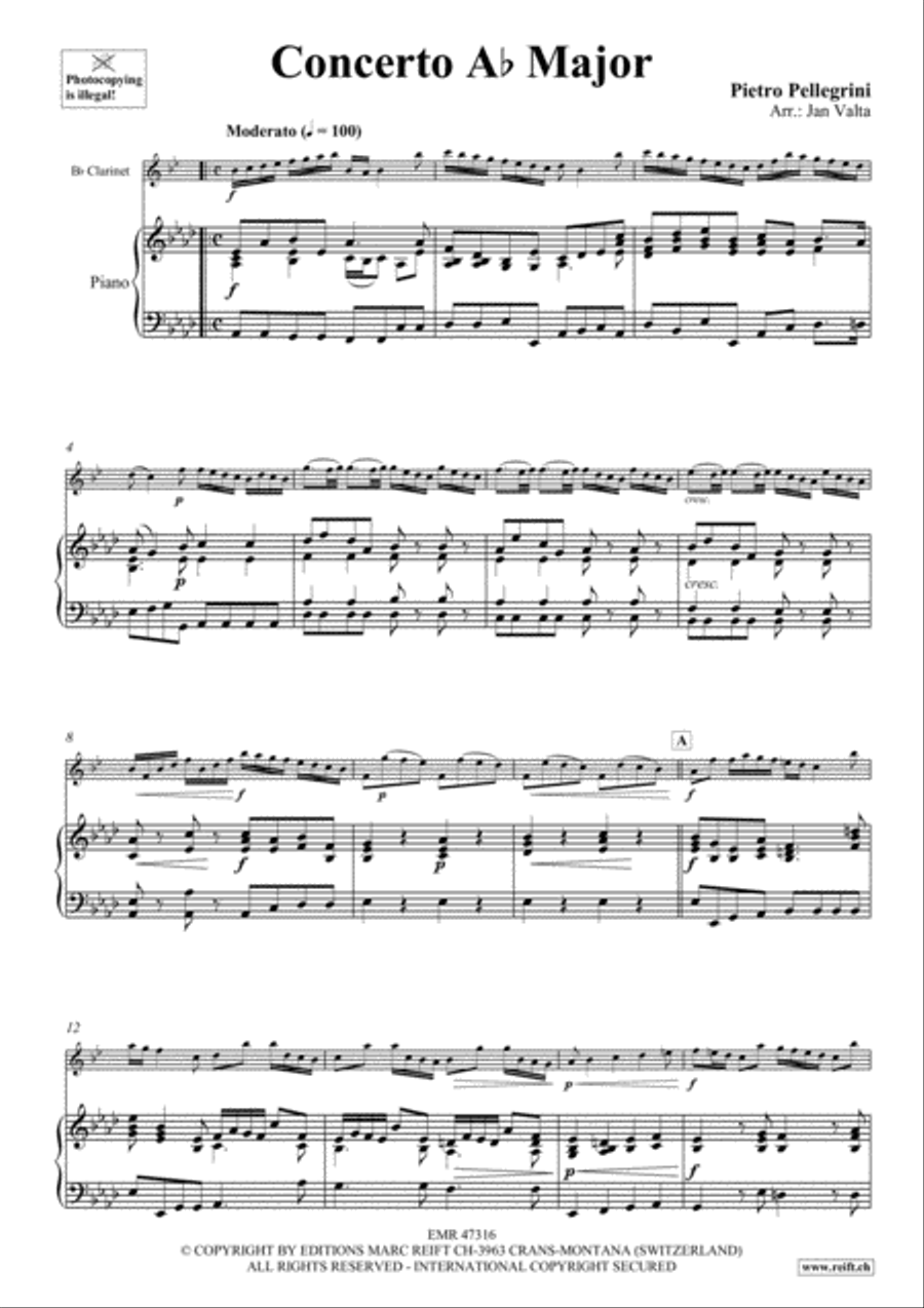 Concerto Ab Major Clarinet Solo scores gallery preview page 5