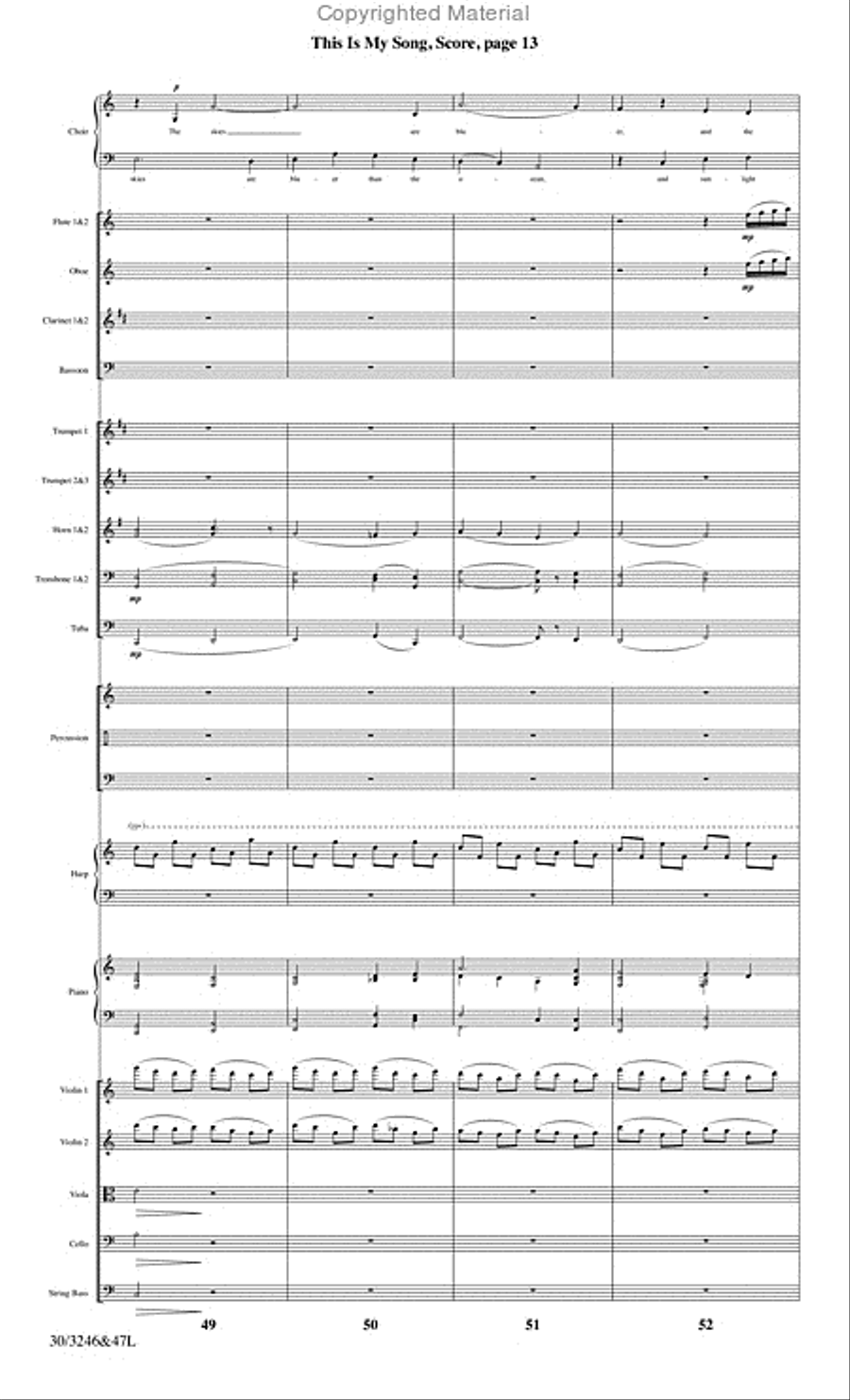 This Is My Song - Orchestral Score and Parts Choir scores gallery preview page 16
