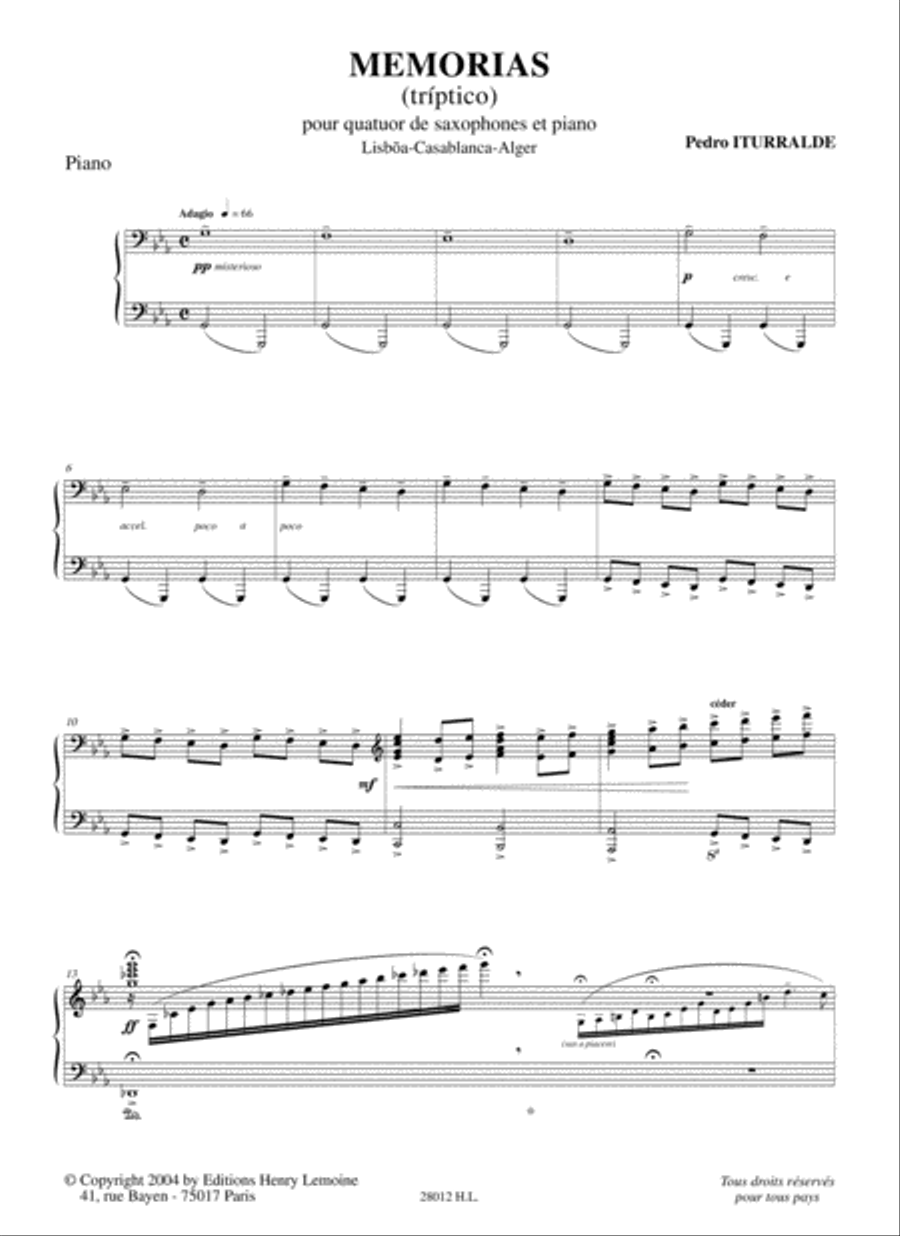 Memorias (Triptico) Memorias (Triptico) Saxophone scores gallery preview page 2