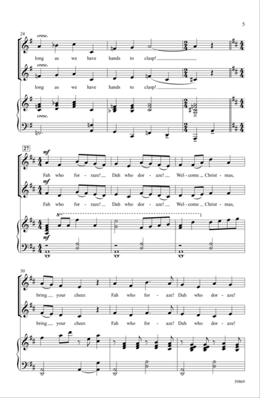 Welcome Christmas (from How the Grinch Stole Christmas) Choir scores gallery preview page 4