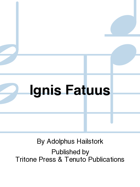 Ignis Fatuus by Adolphus Hailstork Piano Solo - Sheet Music