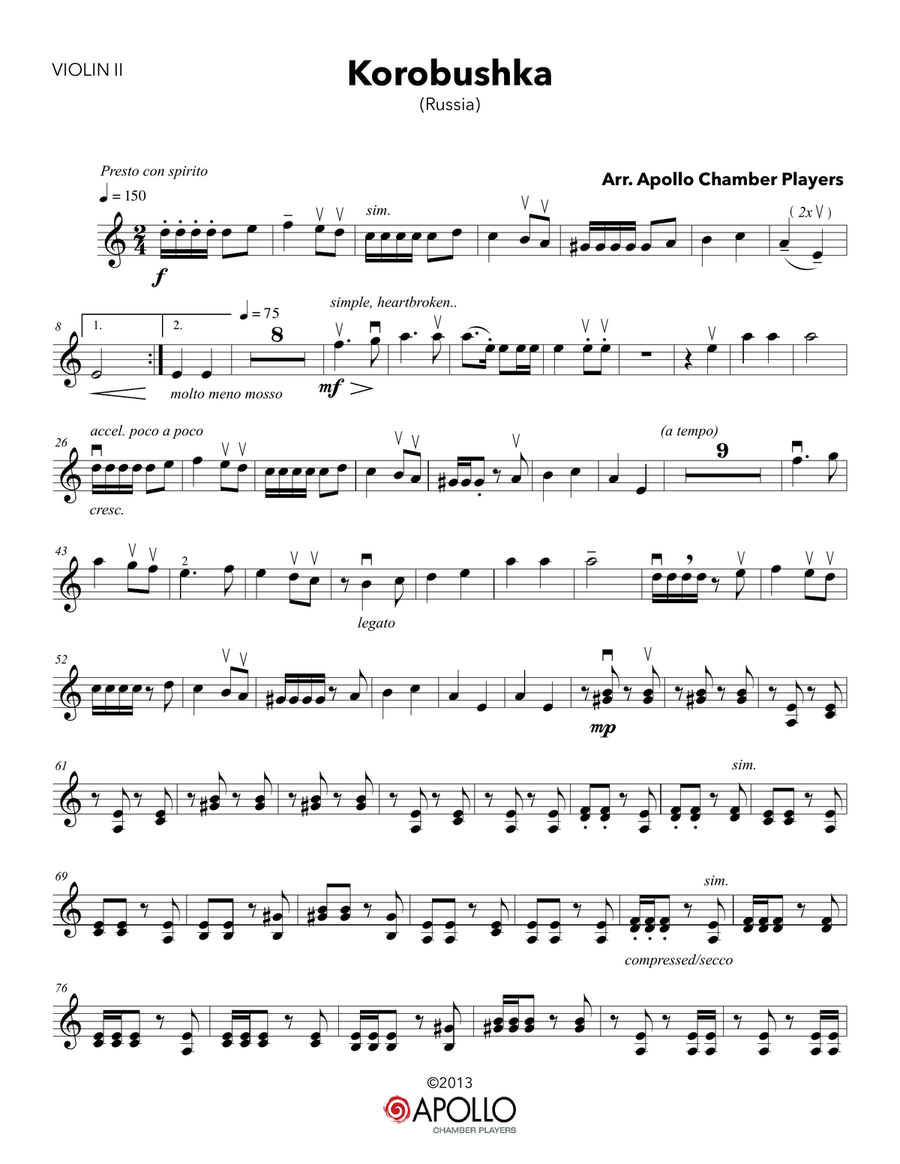 Korobushka String Quartet scores gallery preview page 3