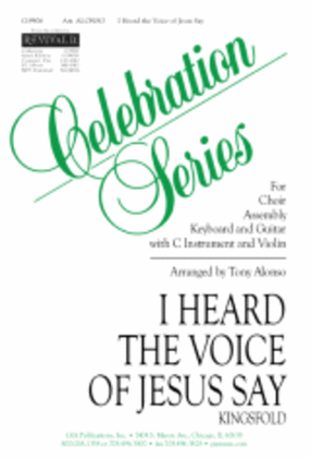 Book cover for I Heard the Voice of Jesus Say - Instrument edition