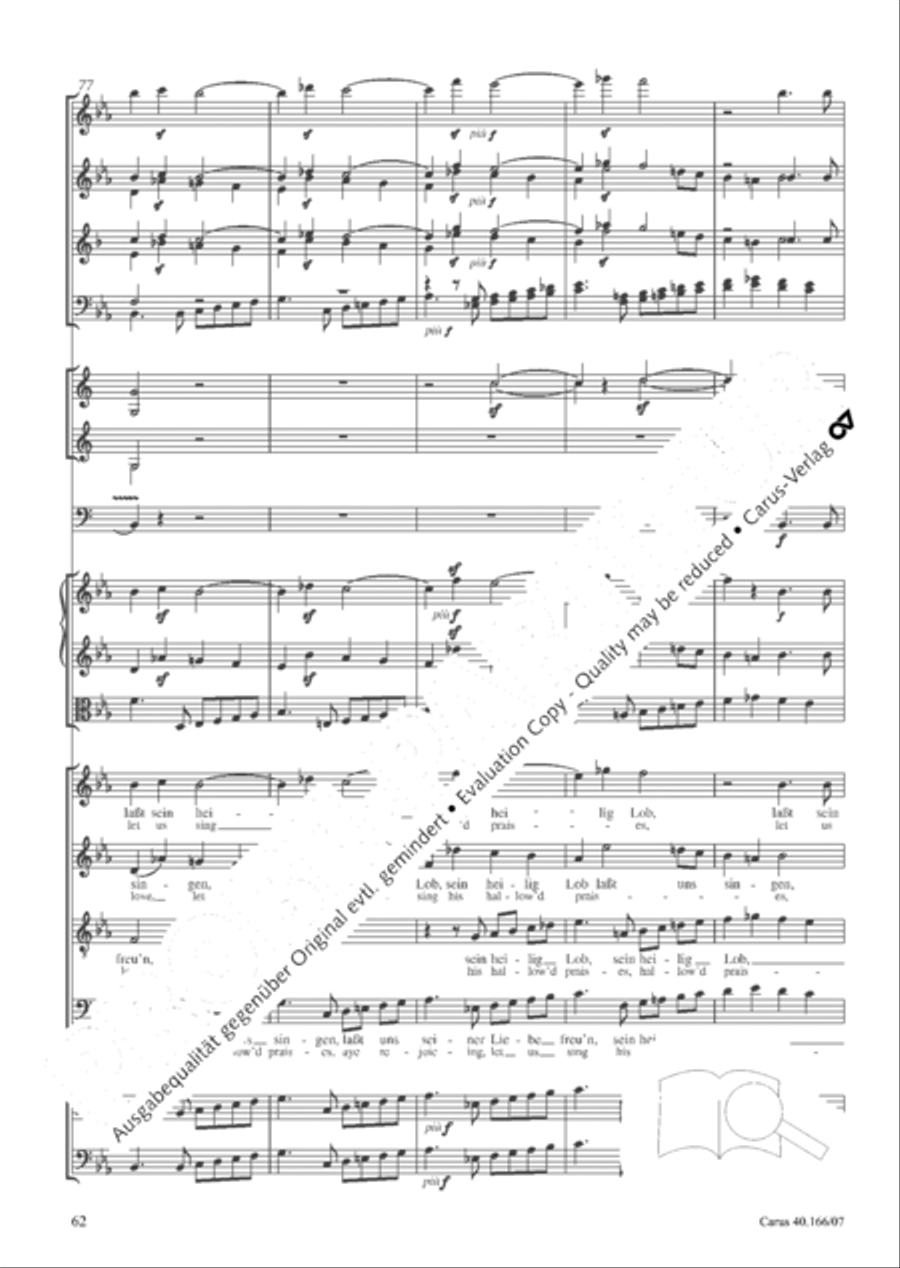 Hymn; Three sacred songs; fugue (Hymne; Drei geistliche Lieder und Fuge) Orchestra scores gallery preview page 63