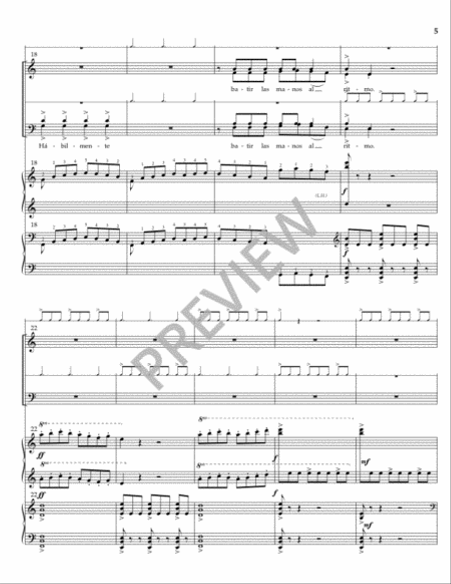 Ritmo (SATB Piano Score) Ritmo (SATB Piano Score) 4-Part scores gallery preview page 4