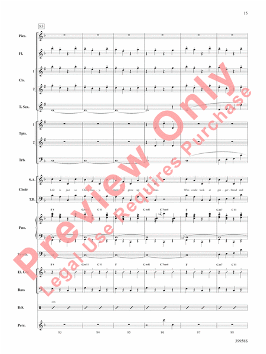 Elf: A Medley from the Broadway Musical Choir scores gallery preview page 16