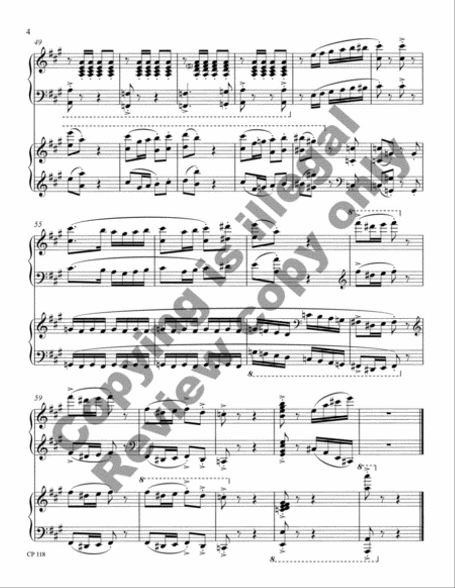 The One Minute March Piano scores gallery preview page 5