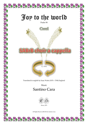 Joy to the world - Carol for SABrB choir a cappella