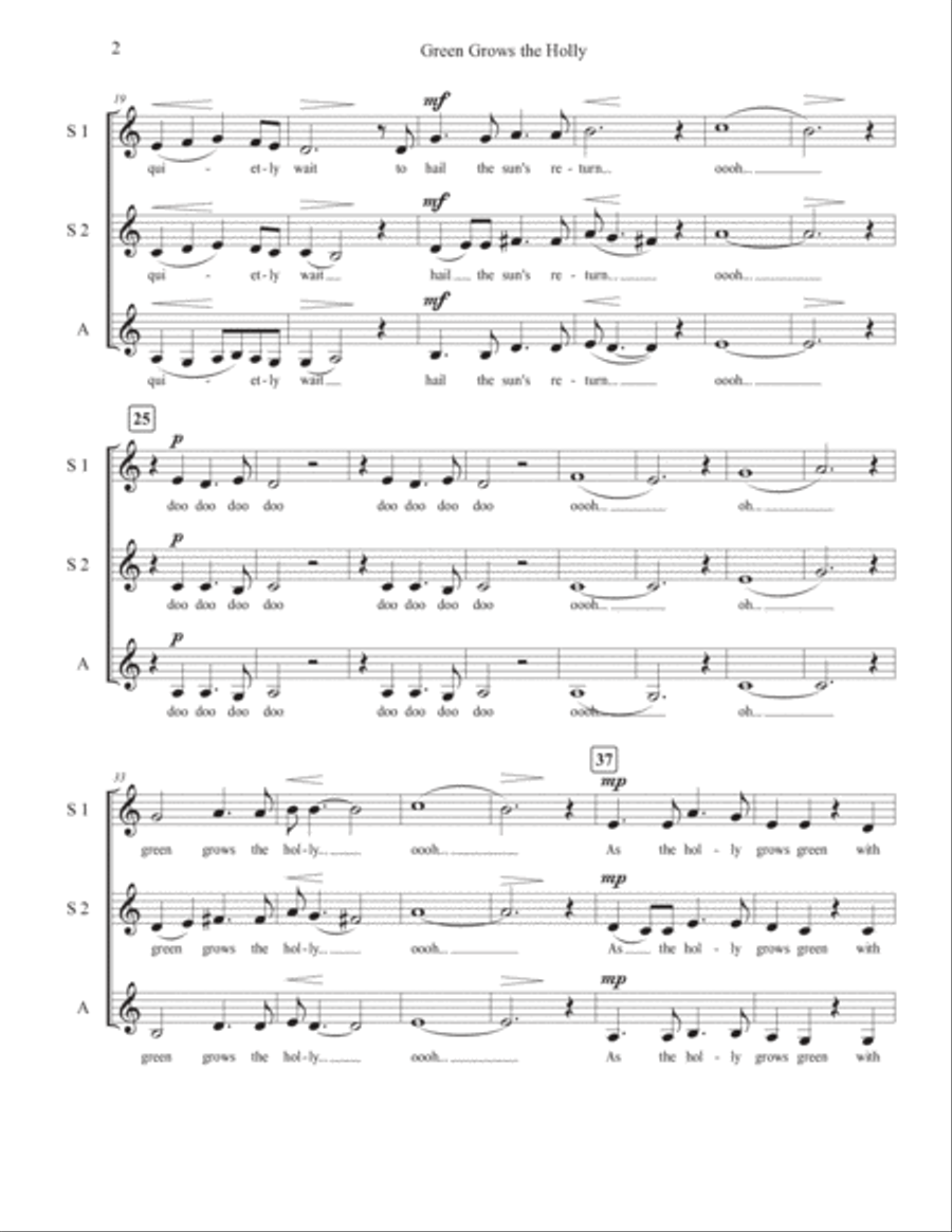 Green Grows the Holly Green Grows the Holly SSA scores gallery preview page 2