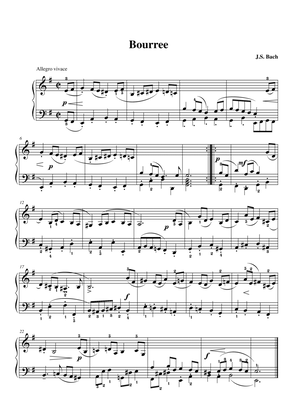 Bach Bourree BWV 996 in E Minor