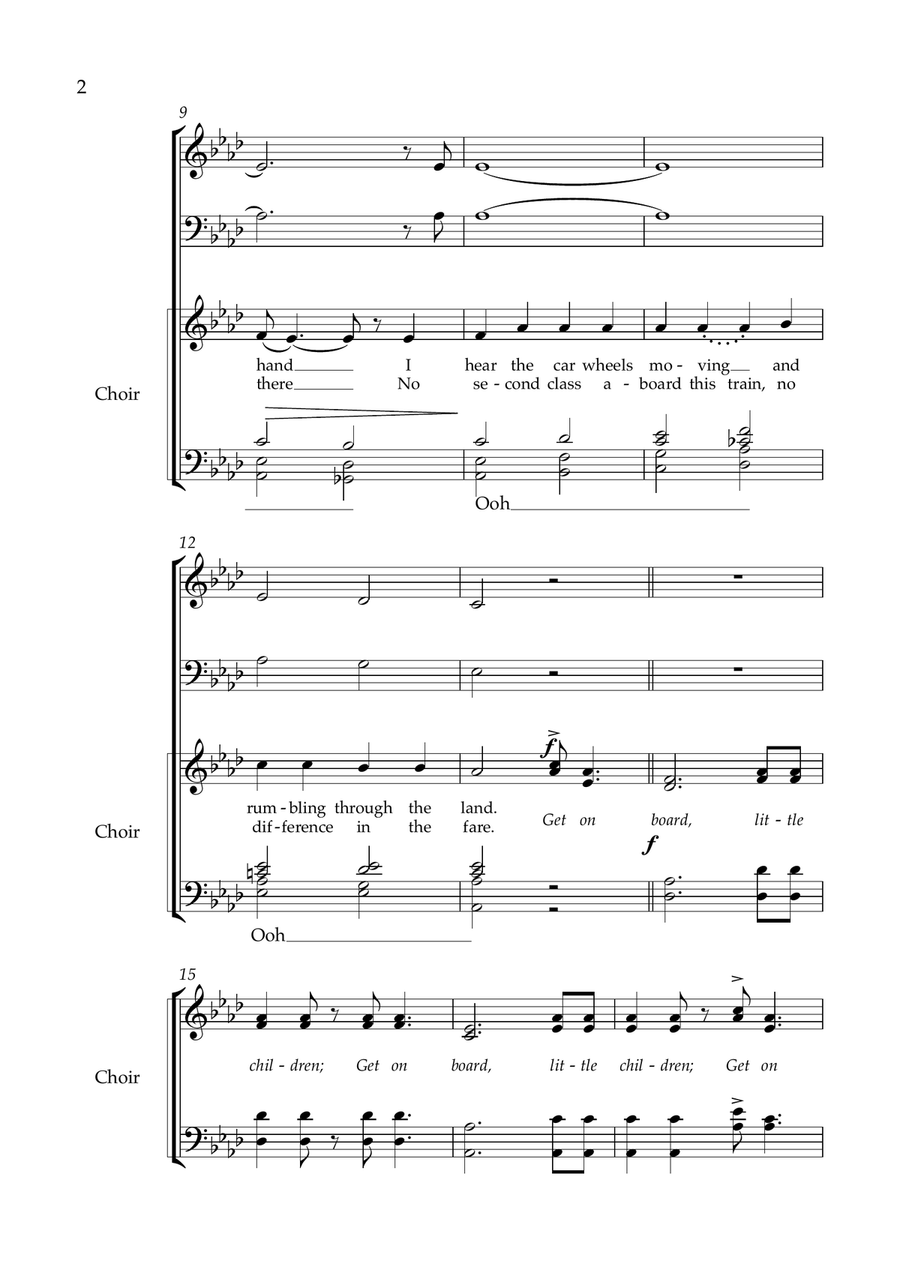 The Gospel Train 4-Part scores gallery preview page 4
