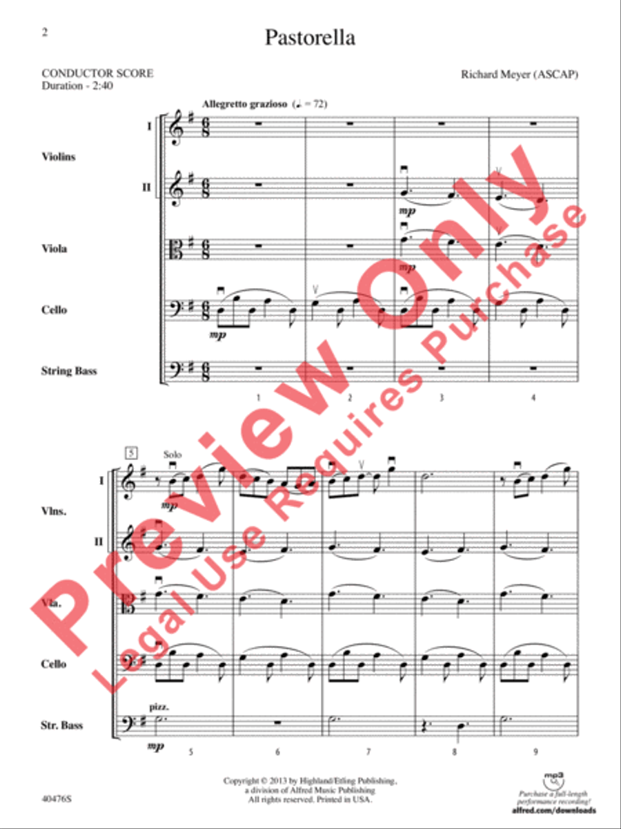 Pastorella String Orchestra scores gallery preview page 3