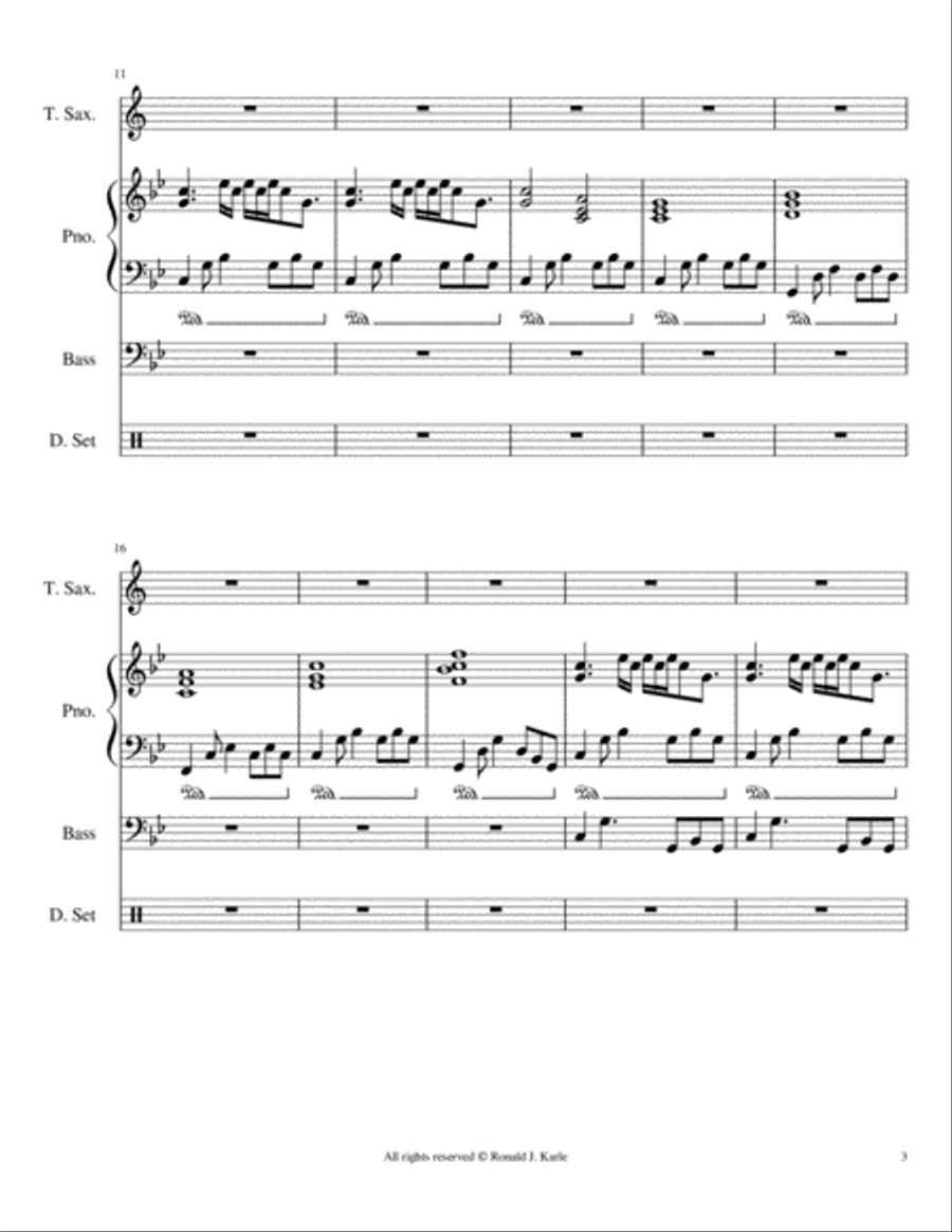 Harmonic Blues Small Ensemble scores gallery preview page 3