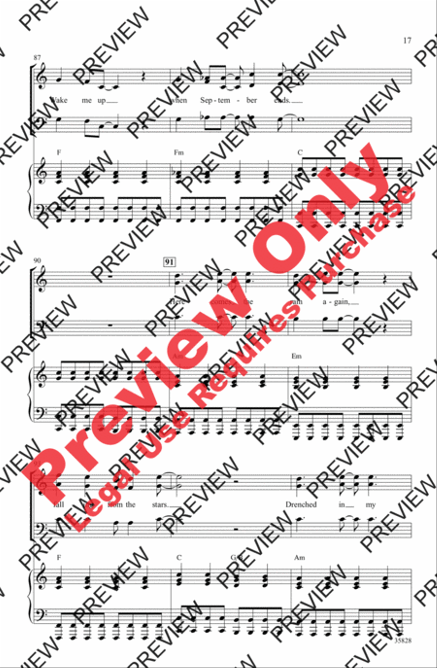 Green Day on Stage: Selections from American Idiot 3-Part scores gallery preview page 17