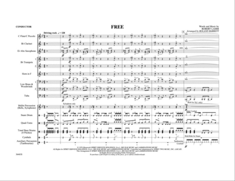Free Free Marching Band scores gallery preview page 2