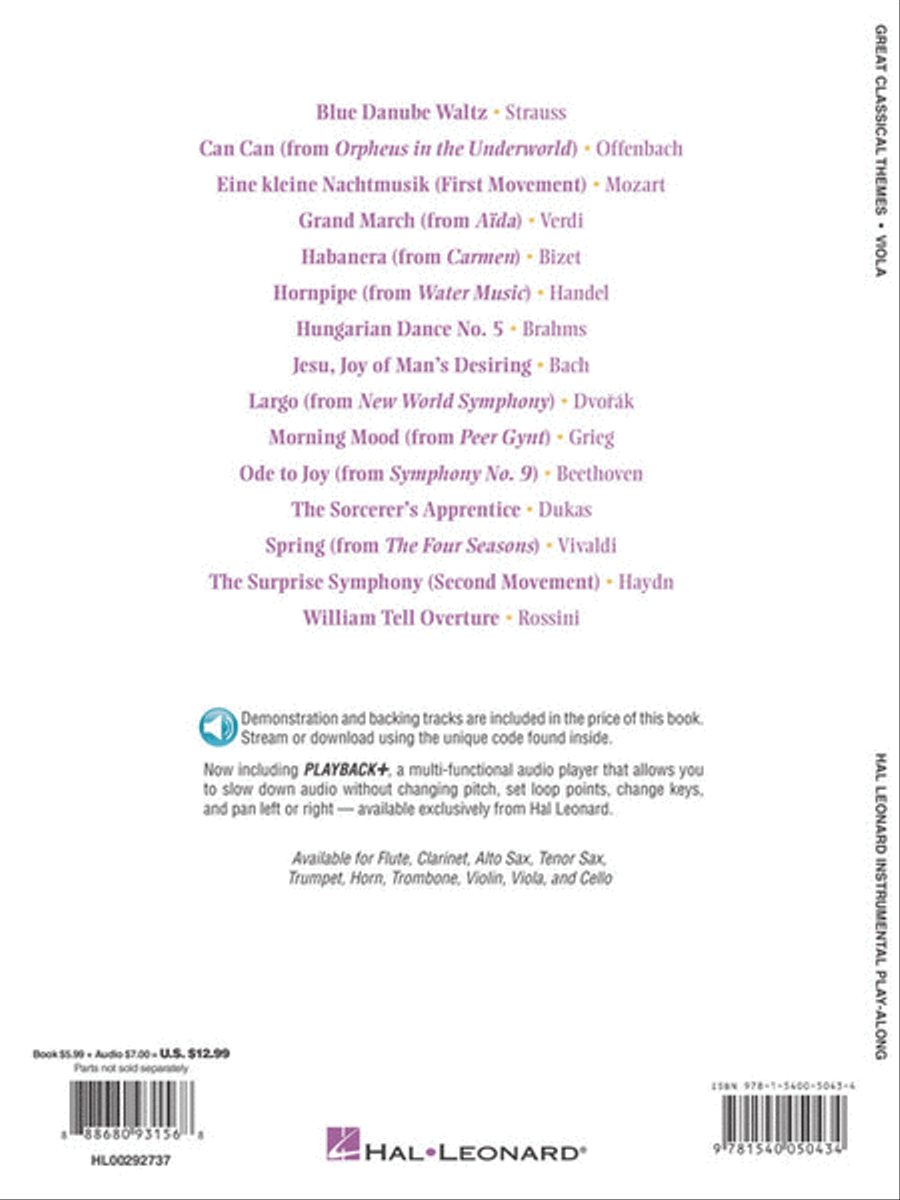 Great Classical Themes Great Classical Themes Viola Solo scores gallery preview page 5