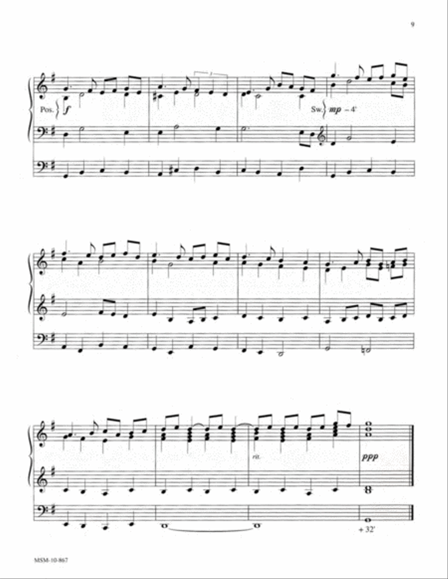 Three Hymn Improvisations Organ scores gallery preview page 6
