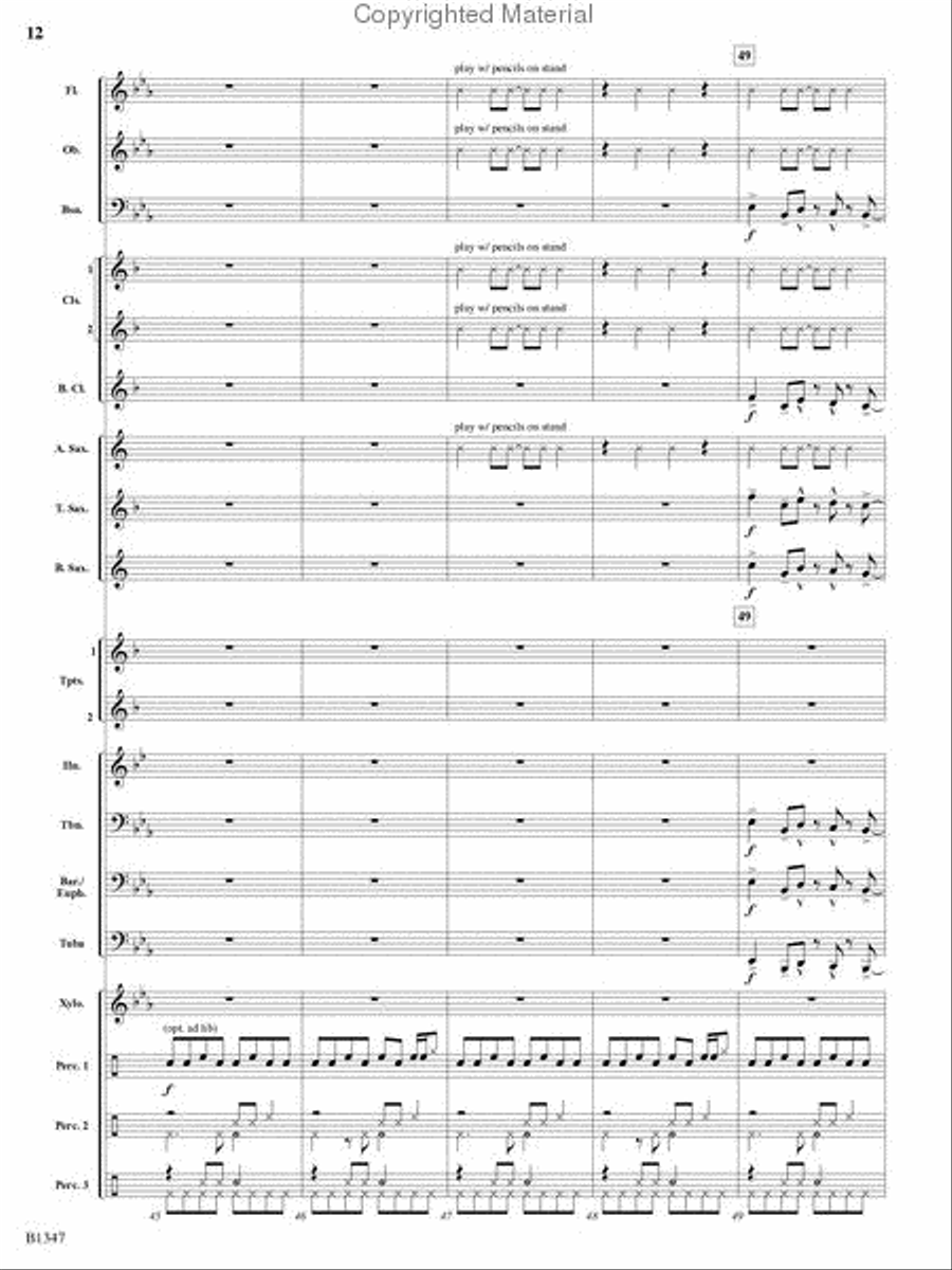 Santa's Fiesta! Concert Band scores gallery preview page 11