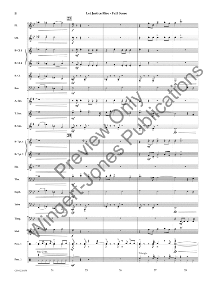 Let Justice Rise Concert Band scores gallery preview page 9