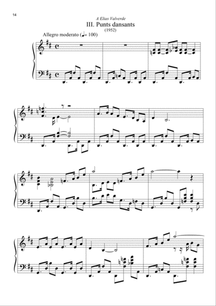 Dels Feliços Vint for Piano