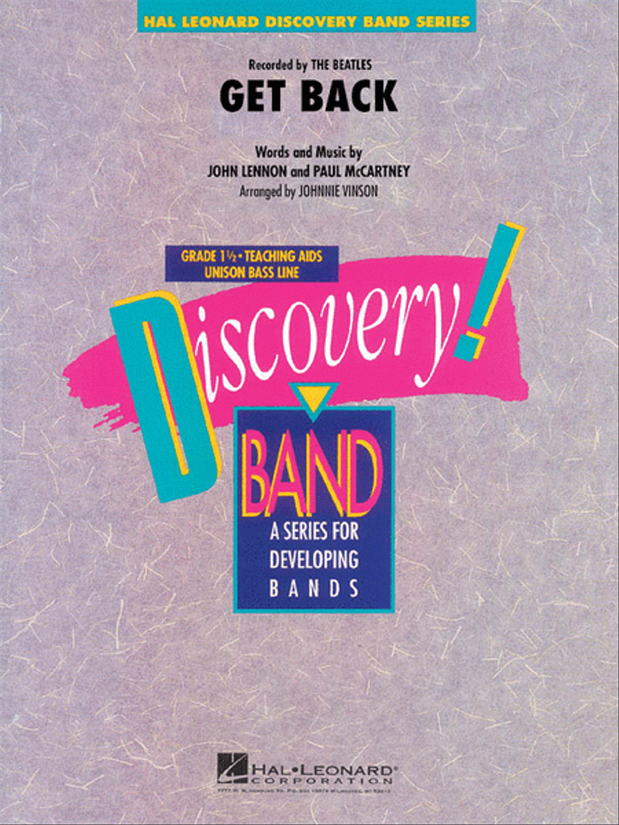 Get Back Concert Band scores gallery preview page 1