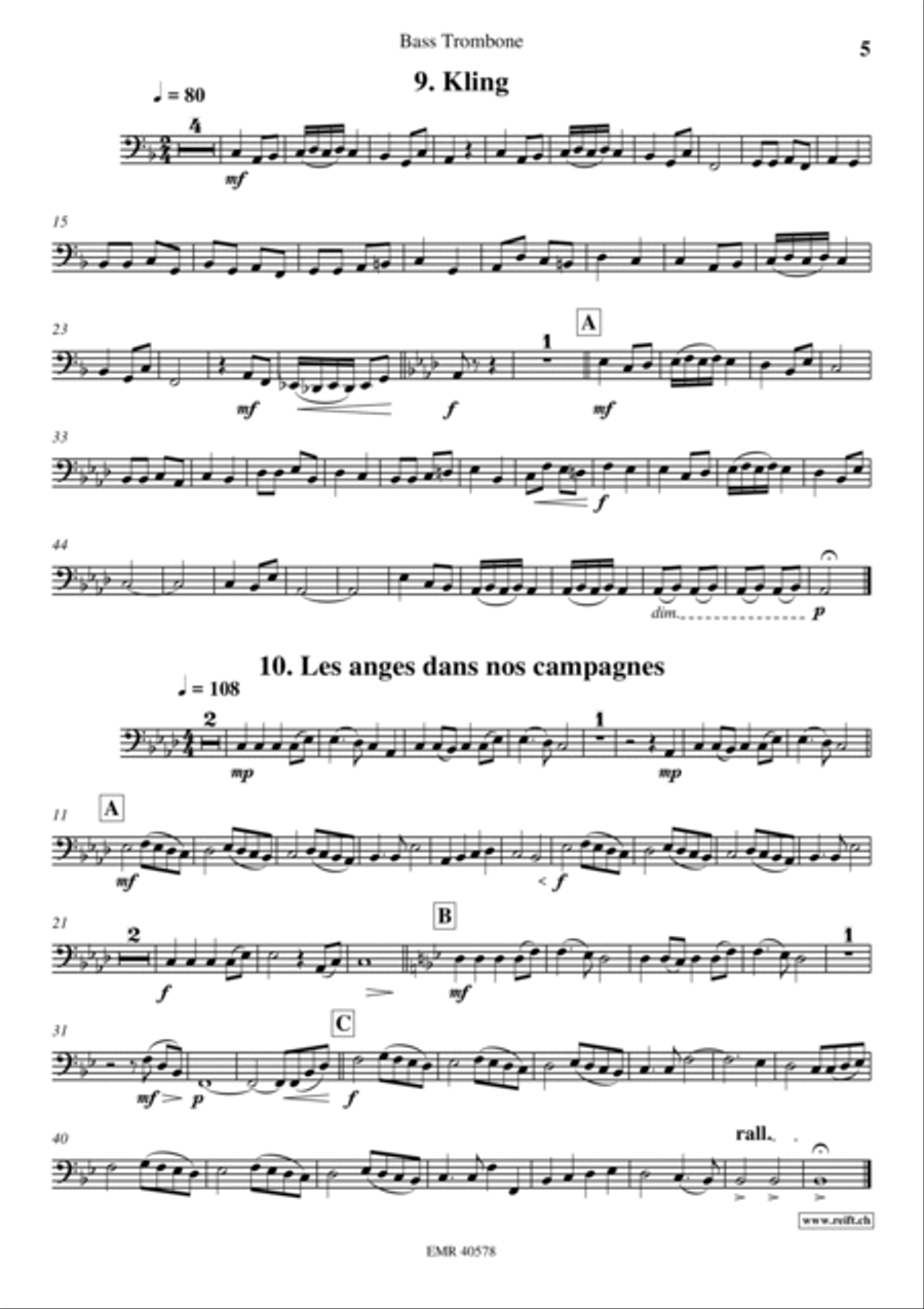 18 Christmas Songs Trombone scores gallery preview page 6