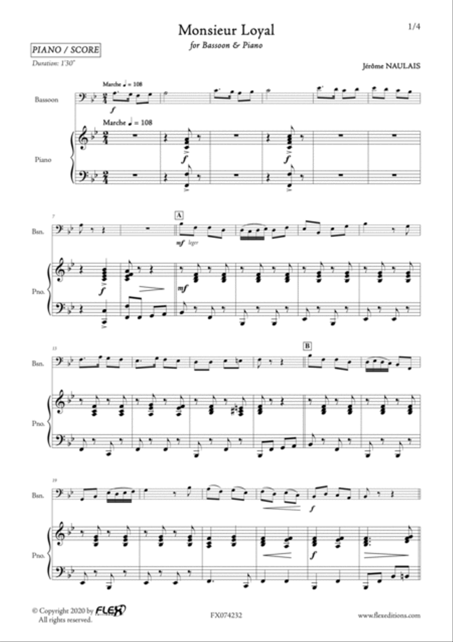 Monsieur Loyal Monsieur Loyal Bassoon scores gallery preview page 2