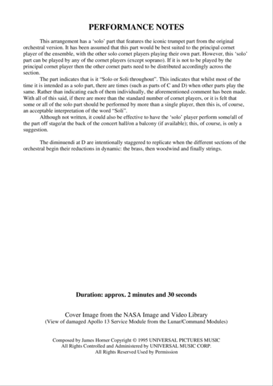 Main Title - Apollo 13 Brass Band scores gallery preview page 3