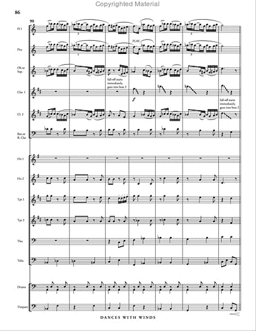 Dances with Winds Dances with Winds Concert Band scores gallery preview page 92