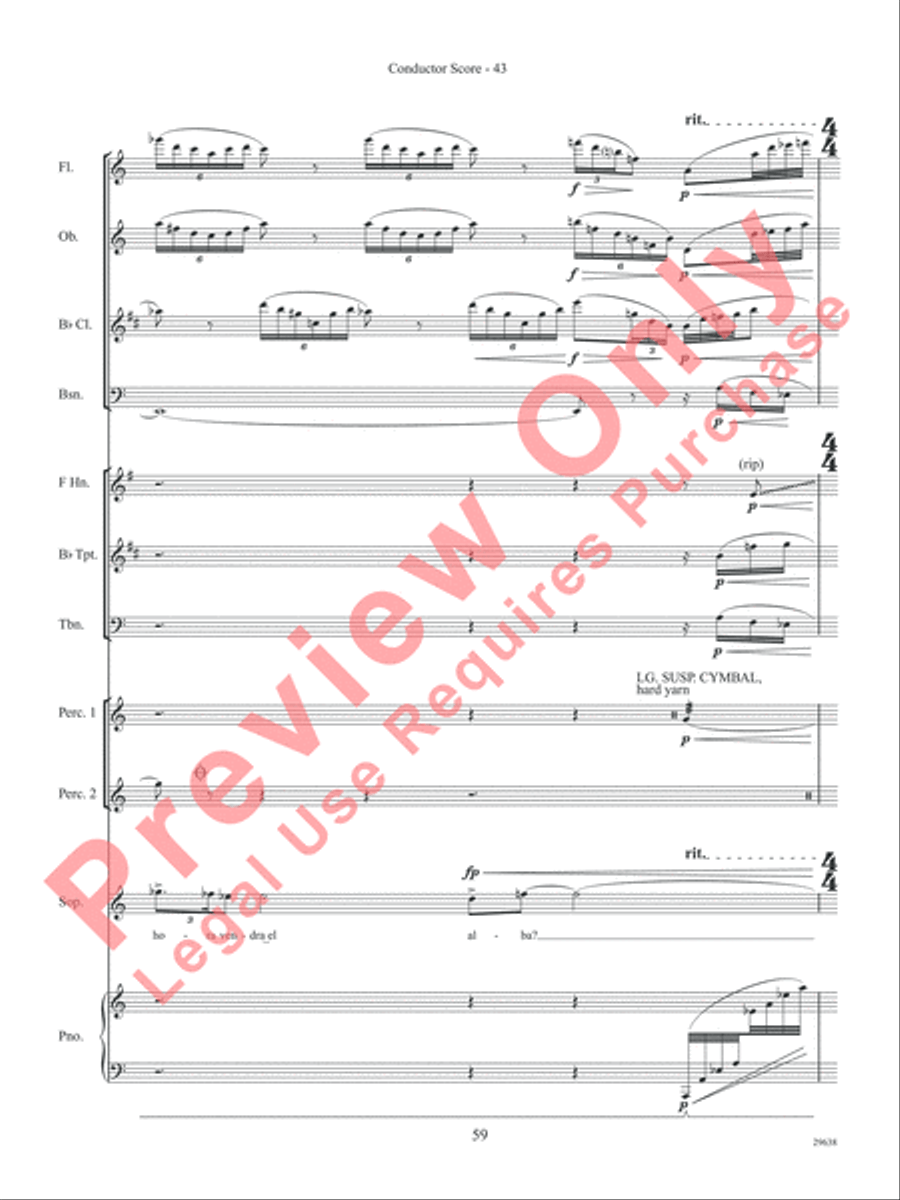 Three Spanish Songs (for Soprano and Wind Ensemble) Concert Band scores gallery preview page 48