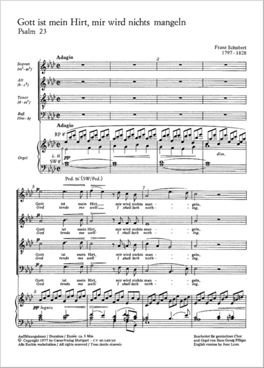 Psalm 23 4-Part scores gallery preview page 14