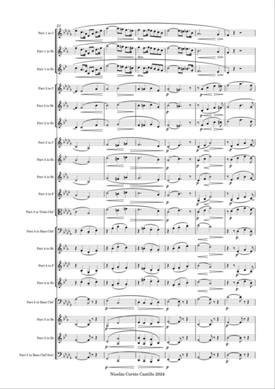 Wagner - Elsa Procession to the Cathedral (from Lohengrin) - Flexible Ensemble Concert Band scores gallery preview page 6