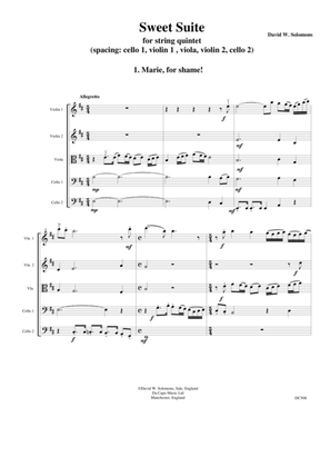 Sweet Suite for string quintet (scores only)