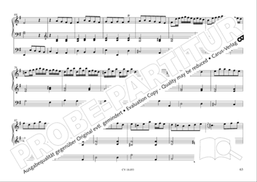 Das Husumer Orgelbuch von 1758 Organ Solo scores gallery preview page 64