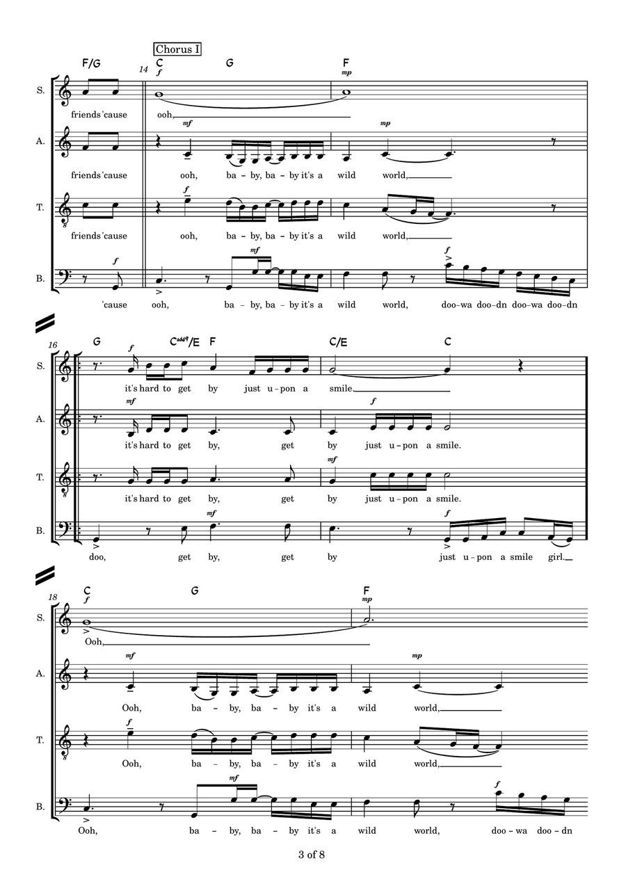 Wild World 4-Part scores gallery preview page 3