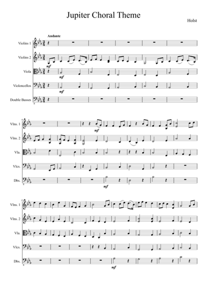 Jupiter Chorale Theme (String Orchestra)