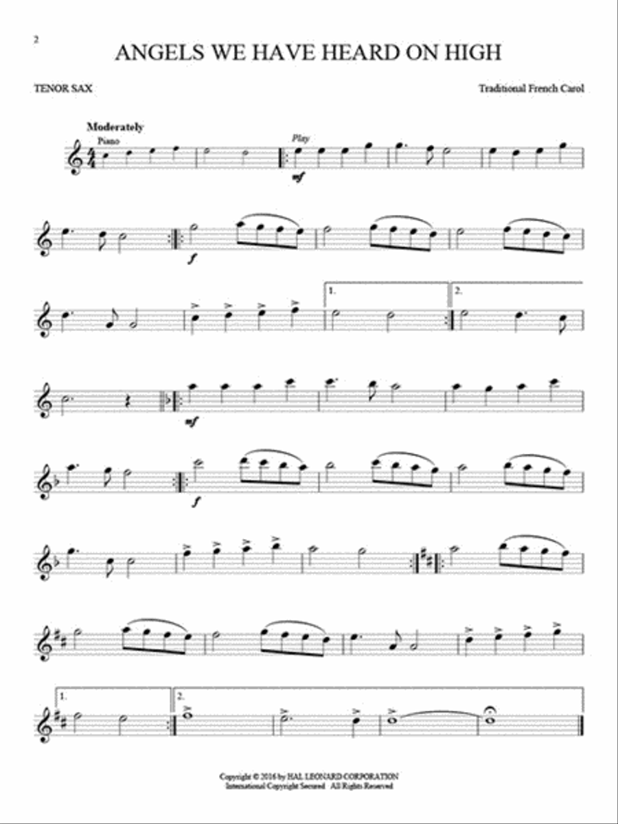 Christmas Classics for Tenor Sax Tenor Saxophone scores gallery preview page 3
