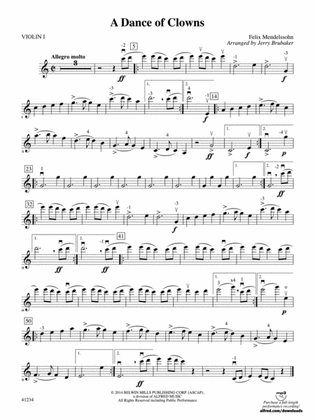 A Dance of Clowns (from A Midsummer Night's Dream): 1st Violin