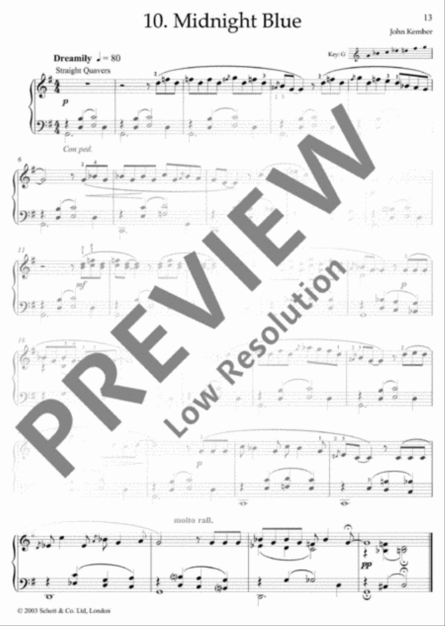 Blues pieces for piano solo Piano Solo scores gallery preview page 16