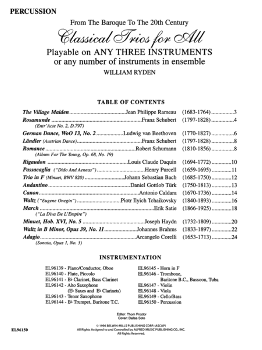 Classical Trios for All (From the Baroque to the 20th Century) Small Ensemble scores gallery preview page 2