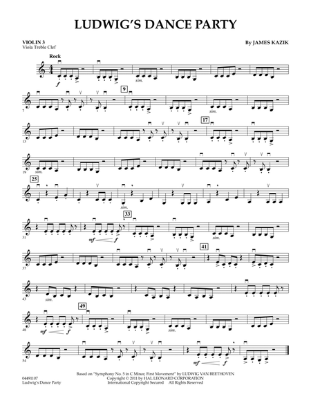 Ludwig's Dance Party - Violin 3 (Viola Treble Clef)