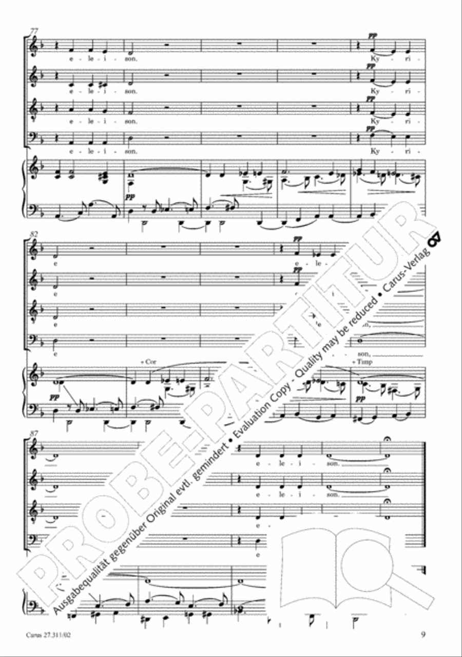 Requiem - church version (Requiem. Fassung mit kleinem Orchester) 4-Part scores gallery preview page 10