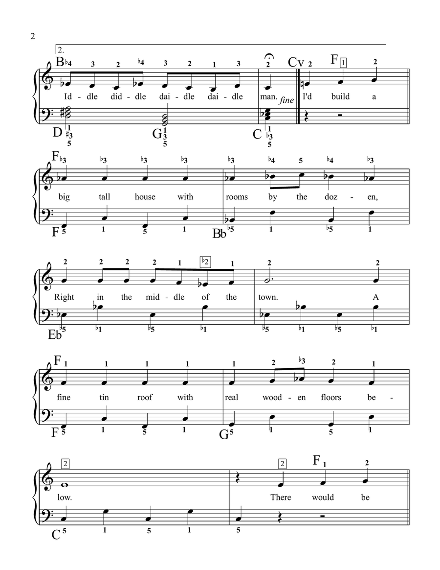 If I Were A Rich Man Piano Solo scores gallery preview page 2